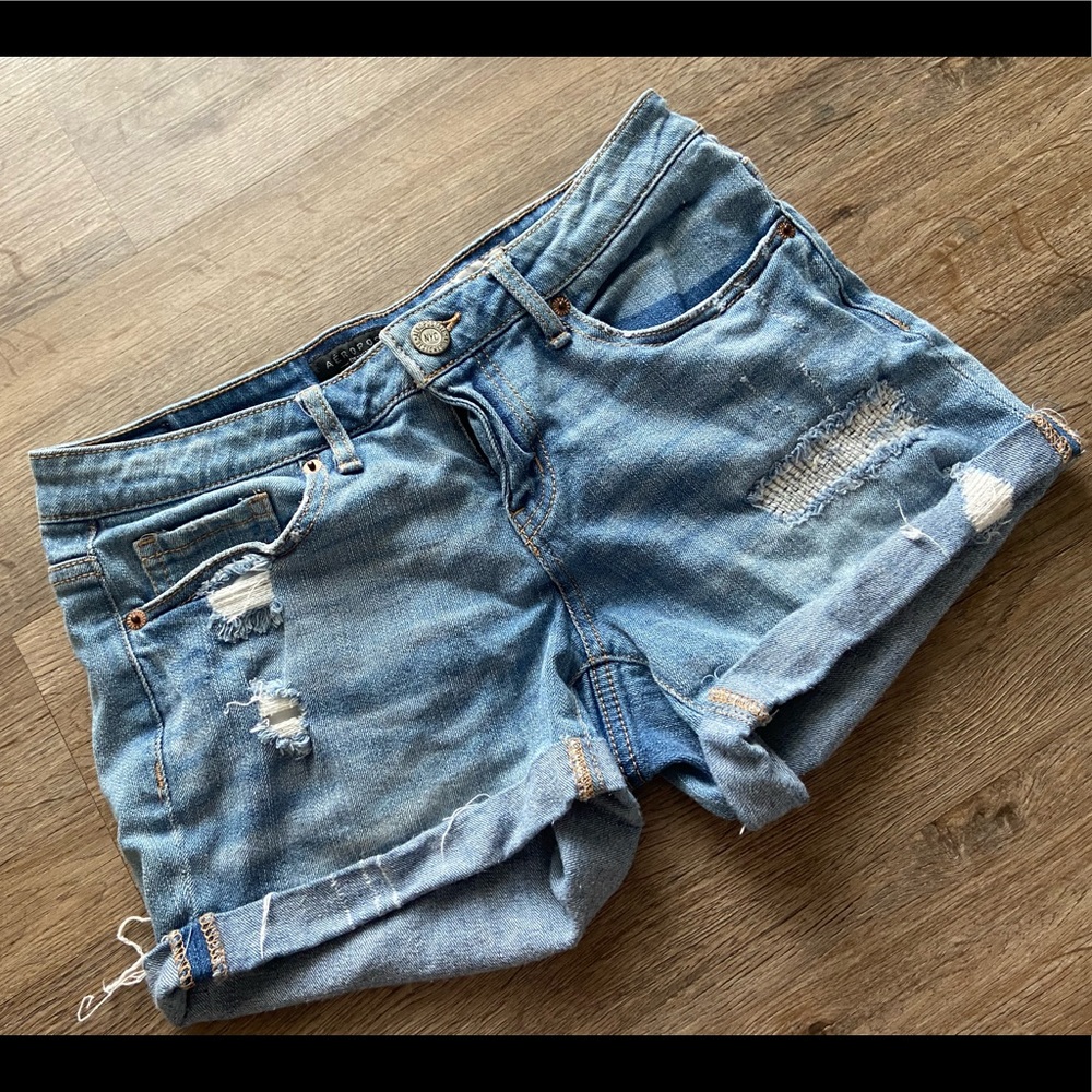 Aeropostale ripped jeans shorts